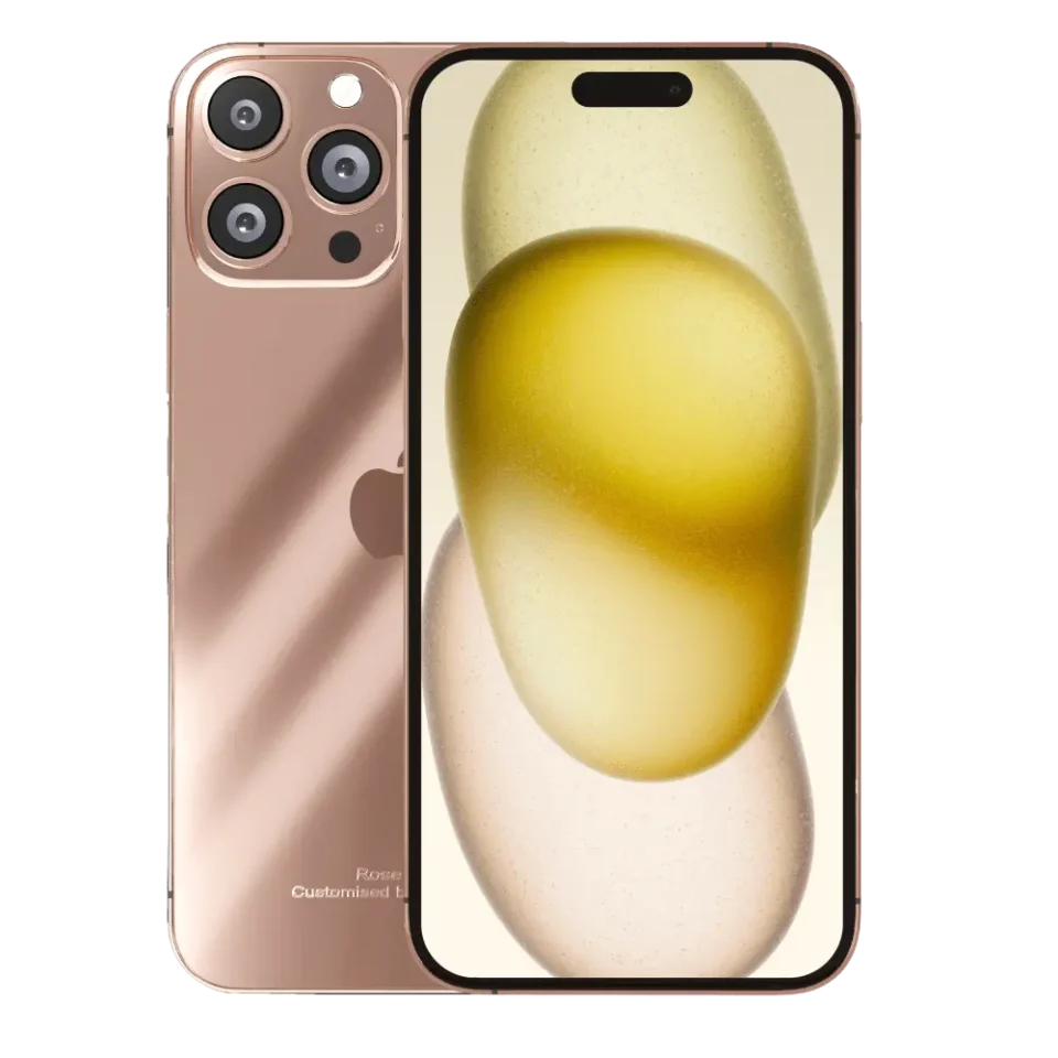 luxury rose gold iphone 15