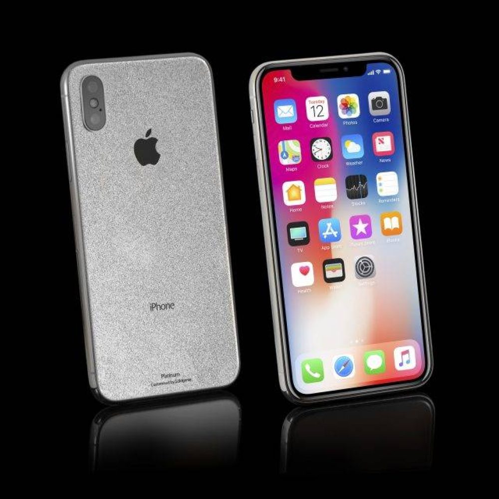 platinum iphonex stardust standing 960x640